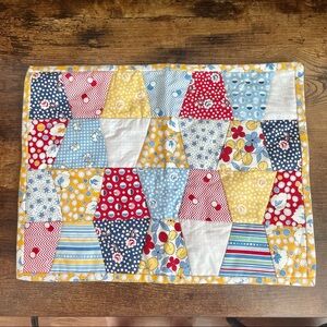 Handmade Quilted Retro Placemat